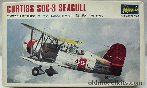 Hasegawa 1/72 Curtiss SOC-3 Seagull - USS West Virginia with Landing Gear, JS057-100 plastic model kit